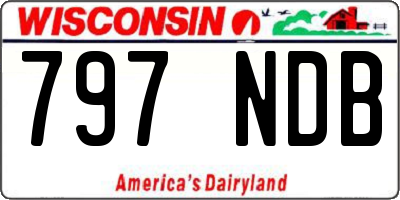 WI license plate 797NDB
