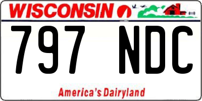 WI license plate 797NDC