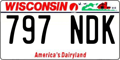 WI license plate 797NDK