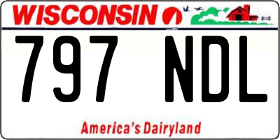 WI license plate 797NDL