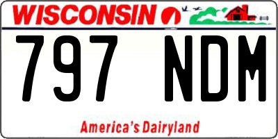 WI license plate 797NDM