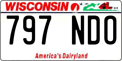 WI license plate 797NDO