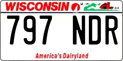WI license plate 797NDR