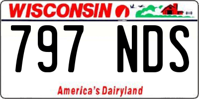 WI license plate 797NDS