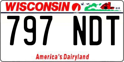 WI license plate 797NDT