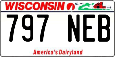 WI license plate 797NEB