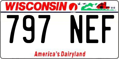 WI license plate 797NEF