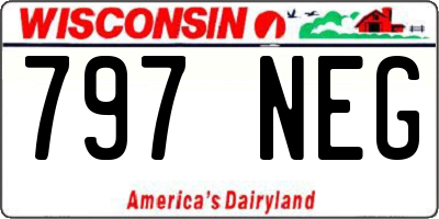 WI license plate 797NEG