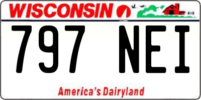 WI license plate 797NEI