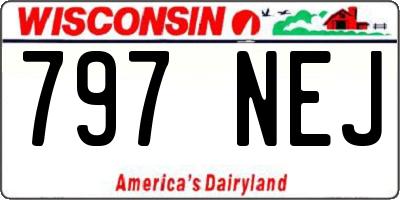 WI license plate 797NEJ
