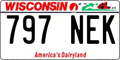 WI license plate 797NEK