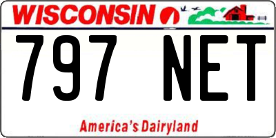 WI license plate 797NET