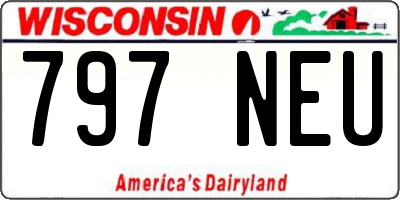 WI license plate 797NEU
