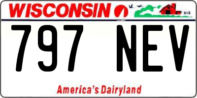 WI license plate 797NEV