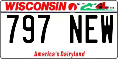 WI license plate 797NEW