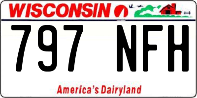 WI license plate 797NFH