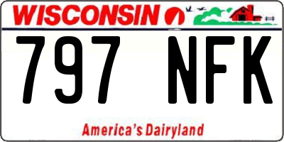 WI license plate 797NFK