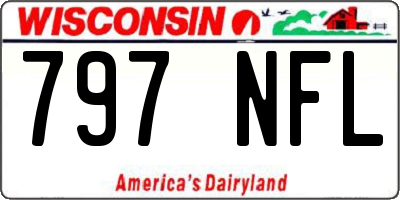 WI license plate 797NFL
