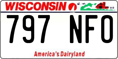 WI license plate 797NFO