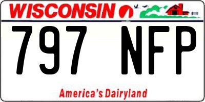 WI license plate 797NFP