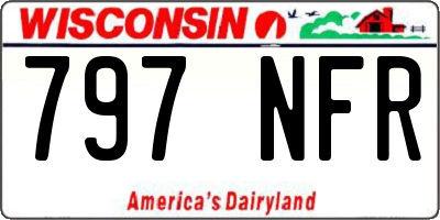 WI license plate 797NFR