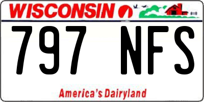WI license plate 797NFS