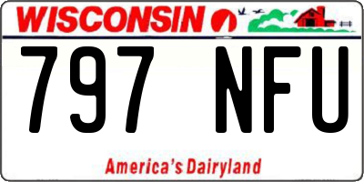 WI license plate 797NFU