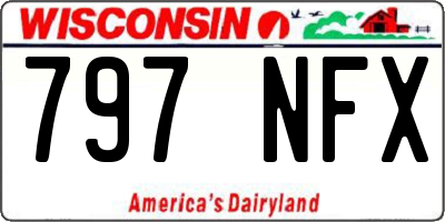 WI license plate 797NFX