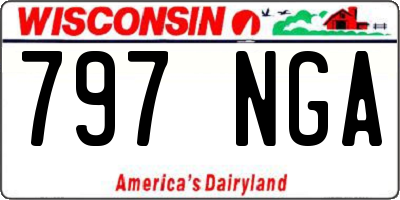 WI license plate 797NGA