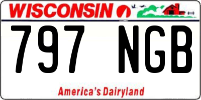 WI license plate 797NGB