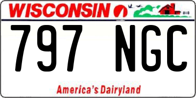 WI license plate 797NGC
