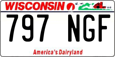 WI license plate 797NGF