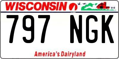 WI license plate 797NGK