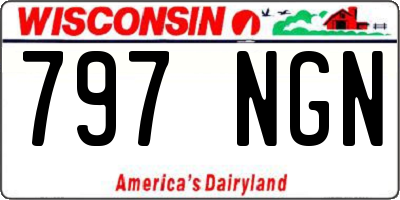 WI license plate 797NGN