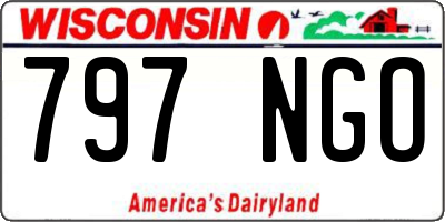 WI license plate 797NGO