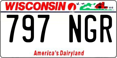 WI license plate 797NGR
