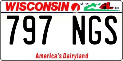 WI license plate 797NGS