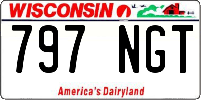 WI license plate 797NGT