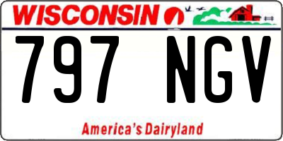 WI license plate 797NGV