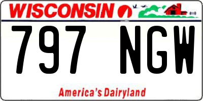WI license plate 797NGW