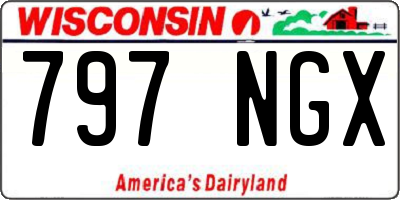 WI license plate 797NGX