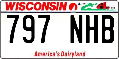 WI license plate 797NHB
