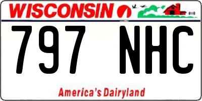 WI license plate 797NHC