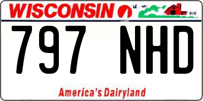 WI license plate 797NHD
