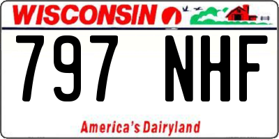 WI license plate 797NHF