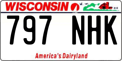 WI license plate 797NHK