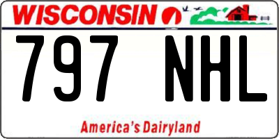 WI license plate 797NHL