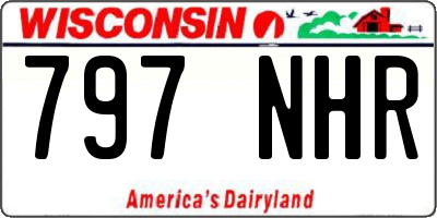 WI license plate 797NHR