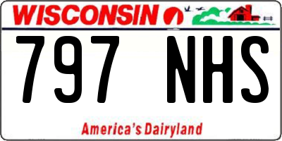 WI license plate 797NHS