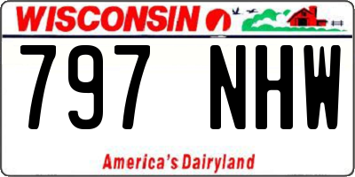 WI license plate 797NHW